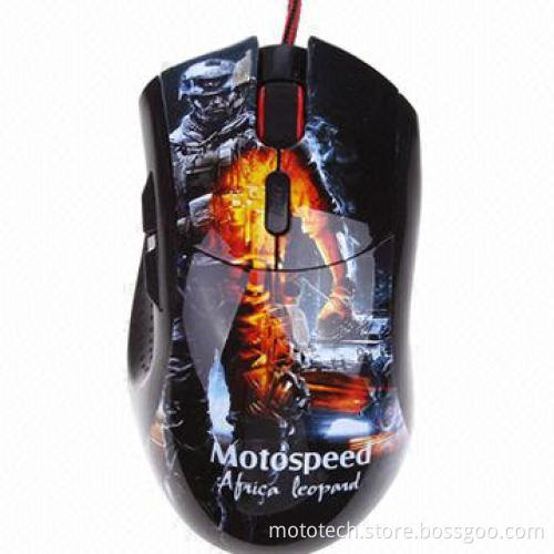 7D ergonomic design gaming optical mouse with Avago 5090 IC, Omron wheel